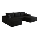 107" Cloud Sectional Sofa with Ottoman