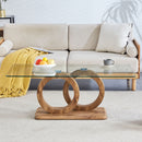 Contemporary Style Glass Top Coffee Table by HouseOfZazla