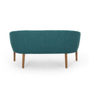 Mid Century Modern Loveseat With Channel Stitched Backrest by HouseOfZazla