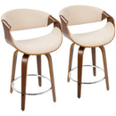Curvini Mid - Century Modern Fixed Height Counter Stool With Swivel (Set of 2) by HouseOfZazla