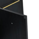 Contemporary 48" Wall Mounted Bathroom Vanity With Resin Sink And Soft Closing Doors And Line - Black Chestnut by HouseOfZazla