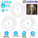 3Pcs Motion Sensor Light Closet Lights Magnetic Stick-on Cordless Night LED Lamp Battery-Powered for Stair Hallway Cabinet Camping