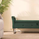 Wide Storage Soft Ottoman Bench With Armrests by Unique Piece Furniture