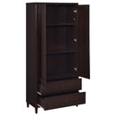 Nestor - 2 Drawer Tall Accent Cabinet With 2 Doors - Rustic