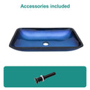Gradient Tempered Glass Vessel Sink With Pop-Up Drain by HouseOfZazla