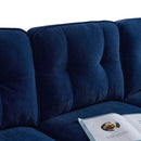 83" Modern Sectional Sofas Couches Velvet L Shaped Couches for Living Room, Bedroom, Blue