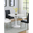 Round Dining Table With Pedestal Base - White by HouseOfZazla