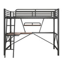 Loft Bed With Desk And Shelf, Modern Design by HouseOfZazla