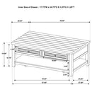 Sutter - 2 Drawer Rectangular Coffee Table - Dark Brown by HouseOfZazla