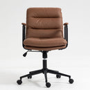 Office Chair, Mid Back Home Office Desk Task Chair With Wheels And Arms Ergonomic Computer Rolling Swivel Chair With Padded Armrest by HouseOfZazla