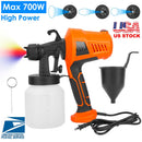 700W Electric Paint Sprayer Handheld HVLP Spray Painter Painting Spray Gun For Fences Brick Walls w/ 3 Spray Patterns 800ML Detachable Cup