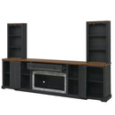 3-Piece TV Stand Set with Curved Side Cabinets for TVs Up to 70"