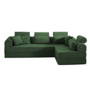 Modern L-Shape Modular Sectional Sofa, Compressed Design by HouseOfZazla