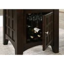 Tolland - Counter Height Dining Table With Storage Pedestal - Cappuccino by HouseOfZazla