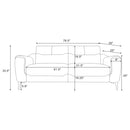 Oberle - 2 Piece Upholstered Sofa Set With Pocket Coil Seating - Charcoal by HouseOfZazla