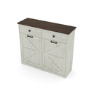 Double Tilt Out Trash Cabinet With Hideaway Drawer And Barn Door Style by HouseOfZazla