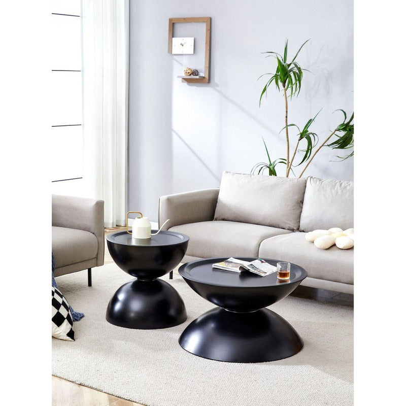 BLCK coffee round tables with STORGE MOVABLE TABLE TOP MULTIFUNCTIONAL END SIDE TABLE