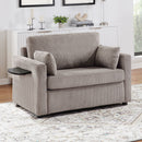 Sleeper Sofa With Foldable Mattress, USB Ports, Side Table & Storage Pocket by Unique Piece Furniture