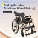 Premium Lightweight Foldable Transport Wheelchair for Adults by HouseOfZazla