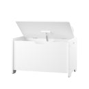 Toy Box With Bear Headboard, Organizer Storage Chest - White