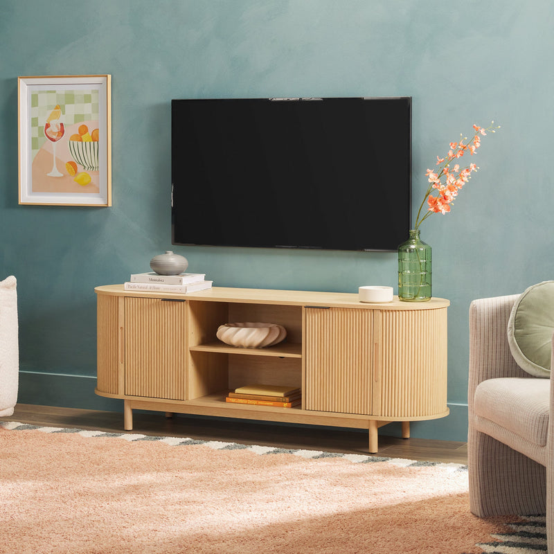 Chloe Modern Reeded TV Stand