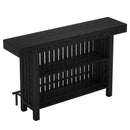 2 Tier Mini Bar Table For Kitchen - Black by HouseOfZazla