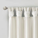 Twist Tab Lined Window Curtain Panel White 50x95