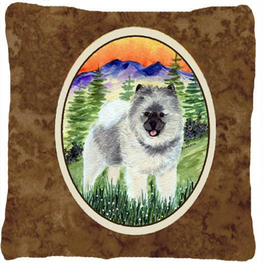 Keeshond Decorative   Canvas Fabric Pillow