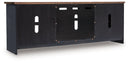 Wildenauer - XL TV Stand With Fireplace Option - Brown / Black