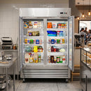 54"W Commercial Refrigerator with Glass Doors