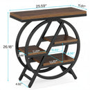 Modern Narrow End Table With 3 Tier Shelves by HouseOfZazla
