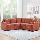 Modern L Shaped Sectional Sofa Bed With Hidden Storage Upholstery by HouseOfZazla
