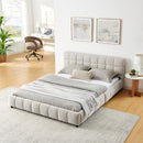 Modern Platform Bed Frame With Thick Fabric by Unique Piece Furniture