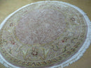 6' X 6' Round Handmade Fine Chinese Floral Oriental Silk Wool Rug Carpet Nice