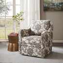 Wide Seat Arm Chair With 360 Degree Rotation