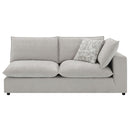 Marisa - Modular RF Loveseat With 2 Pillows - Beige Boucle by Unique Piece Furniture