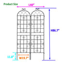 Metal Garden Rustproof Trellis For Climbing Plants Outdoor Flower Support by Unique Piece Furniture