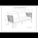 Santiago - Outdoor Sofa - Slate Gray