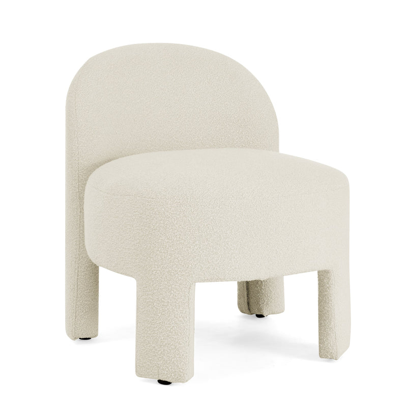 Walker Edison - lounge chair with sof cushion and backrest, need to be assembled, suitable for living room'bedroomldining room---BEIGE(24.5"28.75"28.75")