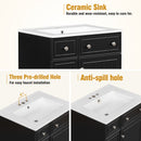 Transitional Style Bathroom Vanity Cabinet With Ceramic Sink by HouseOfZazla