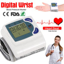 Blood Pressure Monitor Wrist Digital High Blood Pressure Cuff Heartbeat Tester w/ 60 Reading Memory 1.8 Inches LCD Screen Storage Box