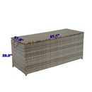 Lightweight Wicker Outdoor Storage Box Doubles As Side Table