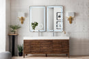 James Martin Linear 72" Double Bathroom Vanity, Mid-Century Walnut