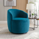 Swivel Accent Armchair Barrel Chair With Powder Coating Metal Ring by HouseOfZazla