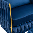 Accent Chair with Storage Ottoman Chair Tufted Barrel Chair Set Arm Chair for Living Room Bedroom