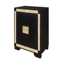 Lively - Nightstand With Glitter Detail And Thick Bar Handle Hardware - Black by HouseOfZazla