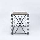 Jodie - Console Table - Rustic Oak / Antique Black