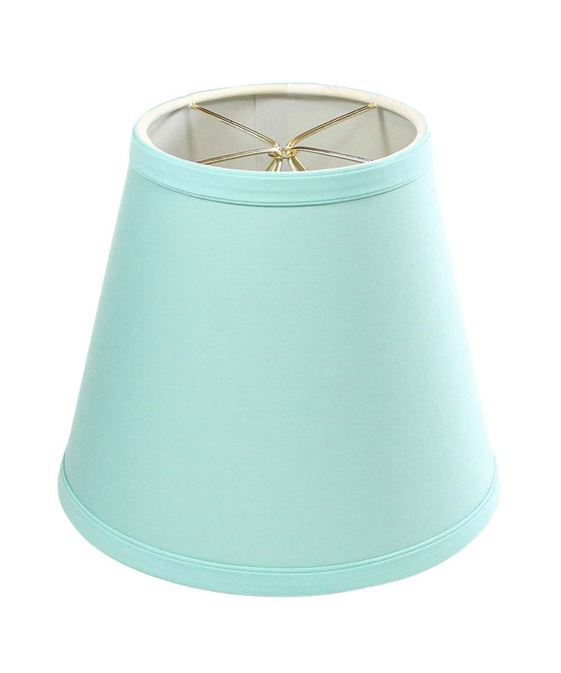 8"W x 7"H Empire Linen Edison Clip On Lamp Shade - Island Paradise Aqua Blue