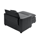 Classic Modern Comfortable Single Chair Deep Seat Sofa With Footstool