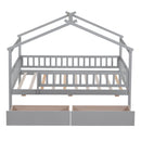 House Bed With 2 Drawers